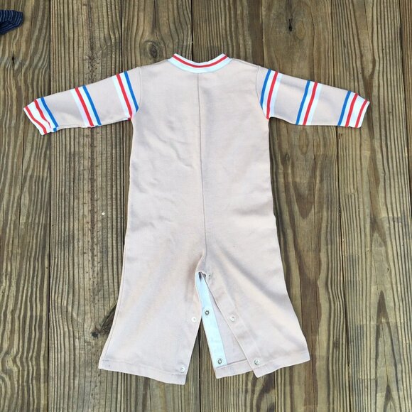 Vintage Healthtex One Piece Sweat suit 24M 24 Months Snap Legs Romper BASKETBALL - Picture 2 of 6